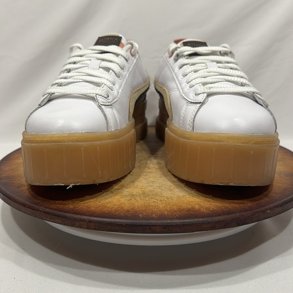 Puma Women’s Mayze Triplex White Pink Brown Tan Gum 384871 01 Shoe Size 9 - Picture 2 of 9
